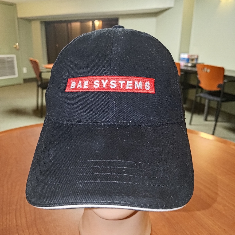 BAE SYSTEMS Embroidered Logo Flag Strap-on Baseball Cap Hat